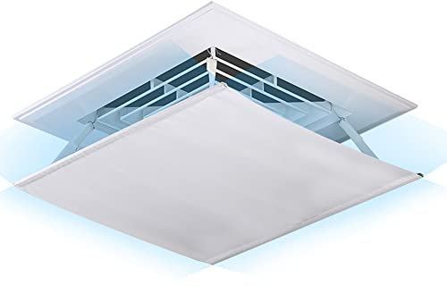 Aire Acondicionado Central de Techo el Deflector de Aire Acondicionado Evita Que el Aire Sople Directamente Las Personas ÁNgulo de Soplado Ajustable Tela Oxford FáCil de Instalar y Quitar (45×45cm)