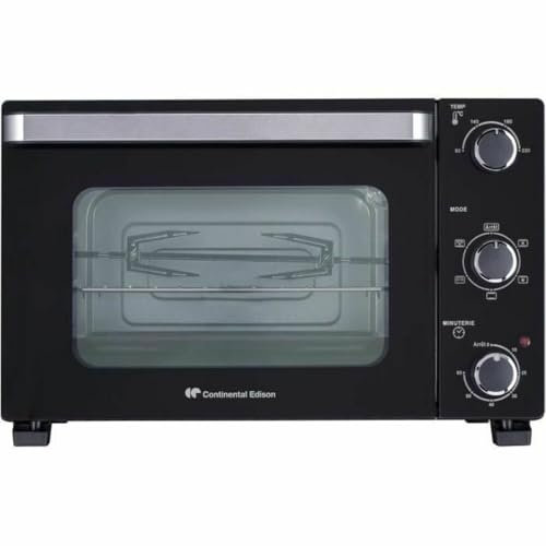 Minifour électrique CONTINENTAL EDISON CEMF28B2 - 28L noir - 1500W - Rotissoire, Convection naturelle