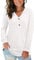 AUSELILY Women's Long Sleeve Tops V-Neck Jumpers Causal Button Down Sweatshirts Loose Henley T Shirt Blouse(White,S)