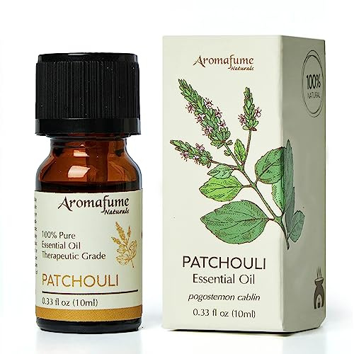 AROMAFUME Patchouli Essential Oil - 100% Natural, Therapeutic Grade Essential Oils - Pure, Harmonising Aromatherapy Oil for Home Diffusers - Gifts for Her - 10ml