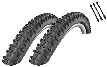 2er Set Schwalbe Reifen Smart Sam HS 476 26 Zoll (57-559) auswählbar mit Schläuchen + MSZweirad Reifenheber Performance Line (26 x 2,25 (57-559), Ohne Schläuche)