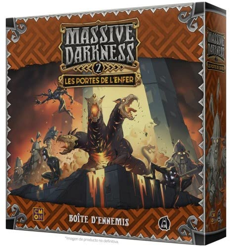 Asmodee - Massive Darkness 2: Türen der Hölle - Box Feinde, Erweiterung des Brettspiels, italienische Ausgabe