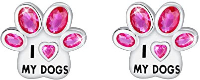 Micory Hundepfote Ohrstecker Silber 925 Mädchen Ohrringe für Geschenk für Mama Tochter Ehefrau Freundin
