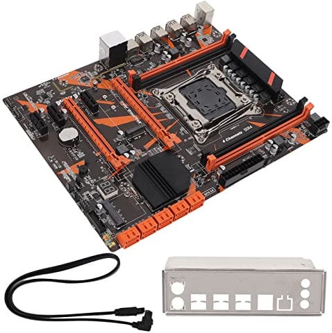 ciciglow Placa Base DDR4, Placa Base de Computadora LGA 2011 3 CPU Máximo 128G, Chip de Audio de 6 Canales, para E5 V3/V4, para Serie I7 58xx/68xx, Tarjeta de Red Inalámbrica