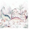 Bilderwelten Fototapete Babyzimmer Aquarell Dinowelt 240x240 cm Vlies-Tapete XXL Smart Wandtapete Wanddekoration Kinder Kinderzimmer
