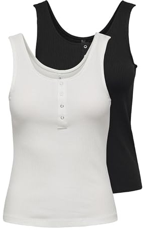 ONLY ONLSIMPLE S/L Button TOP JRS CS 2 Pack