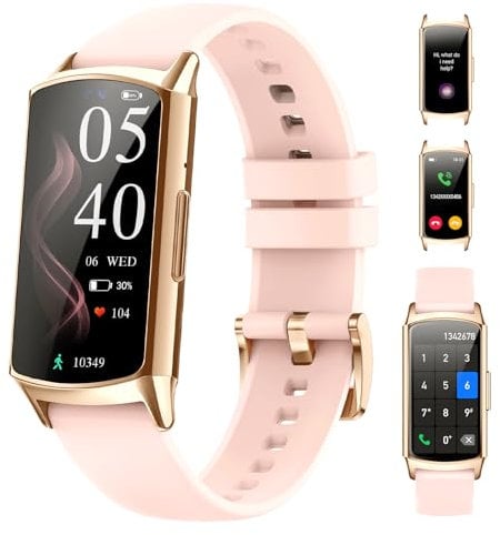 Smartwatch Donna,IP68 Impermeabil Orologio Smartwatch Uomo Donna Effettua Risposta Chiamate 114+ Modalità Sportive Smart Watch Contapassi Sonno Cardiofrequenzimetro Android/iOS Regalo di Natale
