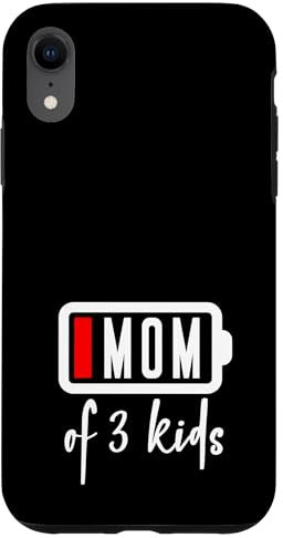 iPhone XR Low Battery Three 3 Kids New Mom Momma Mothers Triplets Case