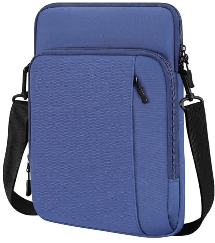Dadanism 13,3 Pouces Tablette Transport Housse avec Bandoulière pour iPad Pro 13 M4 2024, iPad Air 13 M3 M2, iPad Pro 12,9, Galaxy Tab S10+ Plus/S9 FE+/S9+ Plus 12,4, Tab P12 12,7,Bleu Foncé