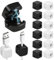 12 Stück Kabelhalter Kabelclips, Kabelhalter Magnetisch Verstellbare Kabel Organizer Schreibtisch Kabelmanagement Kabelhalter Selbstklebend für Ladekabeln HDMI USB Audiokabel (Schwarz & Weiß)