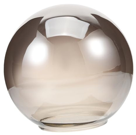 WHAMVOX Glas Lampenschirm Rundes Rauchglas Ømm Ersatzschirm Glasschale Für Pendelleuchte Lichtabdeckung Halbrund Langlebig Sicher Einfache Montage