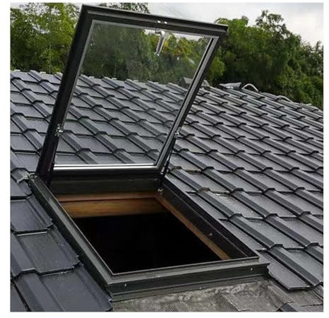 LVLDAWA Salas Ventanas, Ventana Abatible De Aleación De Aluminio con Ventilación Manual para Sótano, Ventana De Tolva Giratoria Aislada con Ventilación Empotrada para Baño, Sótano(70x40cm)