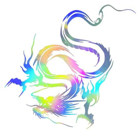 PartyKindom Auto Motorhaubenaufkleber Drachen Motiv Pvc Selbstklebend Auto Kratzer Abdeckung Dekorativ Für Fahrzeug