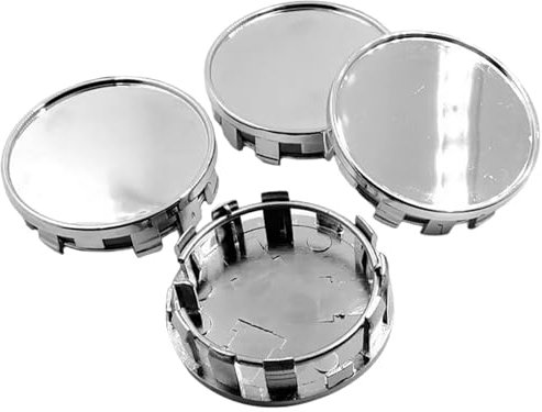 4pcs Wheel Center Caps 54mm ABS Car Wheel Center Caps Multifunktional universeller praktischer Anhänger -Hub -Abdeckung Ersatz Silber Car Tool Zubehör