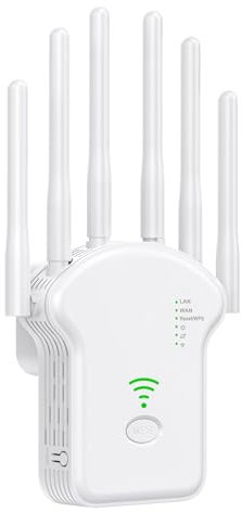 Huehkir WLAN Signal Verstärker | Internet Verstärker Für Zuhause - Dualband WLAN Repeater Für Arbeitsplatz, Garten, Zuhause Und