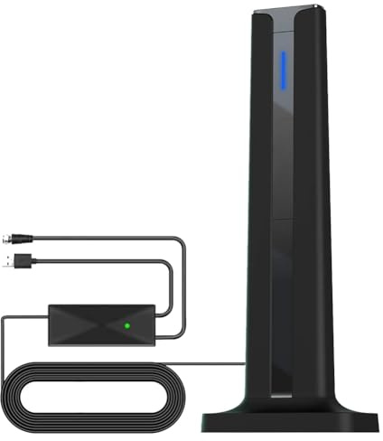 Antena de TV con Amplificador Interior Digital 4K 1080P HD Antena HDTV de Alcance de 120 Millas con Amplificador
