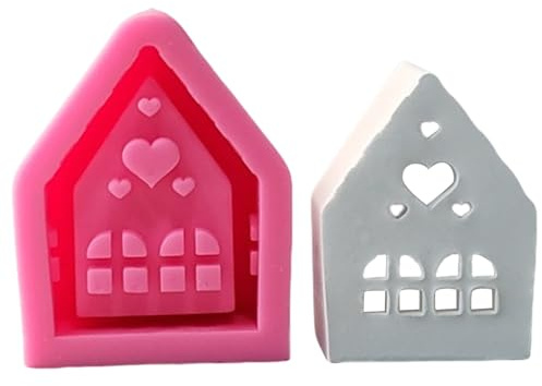 Silikonformen für Haus-Kerzenständer, Kunstharz, Basteln, Heimdekoration, Kerzenständer für Handarbeit