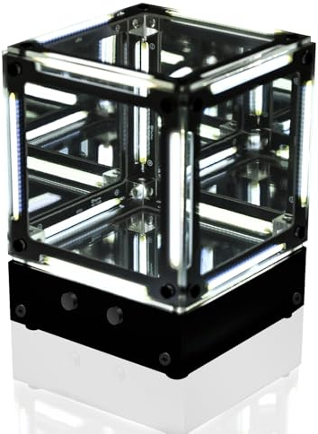 Lumenrix DIY LED Nachtlicht Spiegelwürfel Löt Bausatz, Elektronik Bausatz mit 3D Unendlichkeitseffekt, dimmbares Ambientelicht Lötbausatz für Gaming Zimmer, Schreibtisch Deko & STEM Projekte