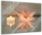 Bilderdepot24 Glasbild - Lilie und Kerze - 80 x 60 cm - Deko Glas - Wandbild aus Glas - Bild auf Glas - moderne Glasbilder - Glasfoto - Echtglas - kein Acryl - Handmade