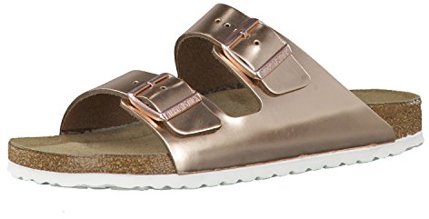Birkenstock Arizona SFB Mules/Clogs Women Gold Mules Shoes