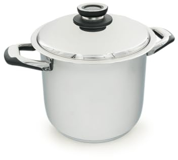 ECOVITAM – Faitout 9L Inox 18/10 – Diamètre 24cm – Tous feux – Thermomètre intégré