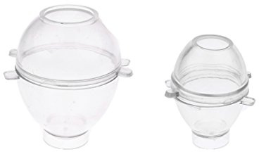 Prettyia 2pcs Kunststoff Ei Form Runde Kugel Ball Form Kerzenform Seifenform Für DIY Kerzenherstellung