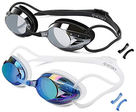 vetoky Gafas de Natación 2 Pack, Antiniebla Gafas para Nadar Protección UV sin Fugas para Adultos Y Niños