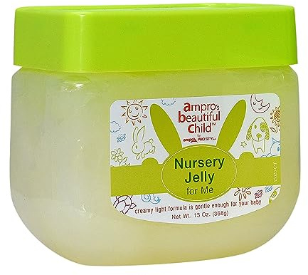 Ampro Beautiful Child Nursery Jelly – 100 Percent White Petroleum – Soft and Light Conditioner Formula is delicate on Baby's Hair and Skin – Hydrates and Moisturizes for Supple Effect – 368 g