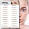 4D Haarähnliche Authentische Augenbrauen Augenbrauen Aufkleber, Tattoo Augenbrauen, Hair-Like Authentic Eyebrows, Imitation Ecological Semi Permanen, Shaping Brow Falsche Augenbrauen