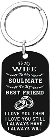 Banemi Schlüsselanhänger für Frauen Auto, Pesonalieiserte Schlüsselanhänger Rechteckige Hundemarke Gravur Thanksgiving Schlüsselanhänger