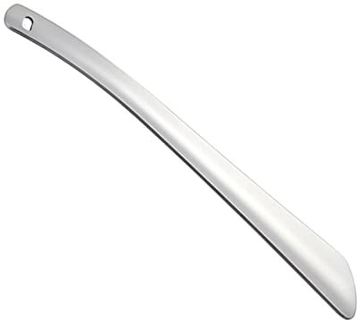 ACEBON STABILER Schuhlöffel Metall, 30cm Schuhanzieher Lang Edelstahl mit Lochung zum Aufhängen, Nicht Biegt Mehr