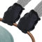 Aicharynic Handwärmer Kinderwagen, Schwarz Kinderwagen Handwärmer, Einzeln Handschuhe Kinderwagen mit Thermo-Fleece, Wasser- und Windabweisend, Universalgröße für Buggy, Radanhänger