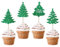 24 Stück Weihnachtsbaum Cupcake Toppers mit Stern Weihnachtsbaum Cupcake Picks fröhliche Weihnachten Thema Kuchendekorationen für Weihnachten Neujahr Urlaub Kinder Geburtstag Party Kuchen Dekorationen