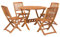 vidaXL Gartenmöbel Set 5-TLG. Gartengarnitur Sitzgruppe Gartenset Sitzgarnitur Gartentisch Tisch Stuhl Gartenstuhl Massivholz Akazie