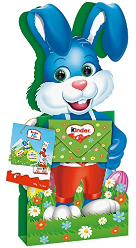 Kinder Mix Geschenktüte Ostern | Geschenkverpackung mit Grußkarte und Schokoladensortiment | 1 x 193g ('Hase')