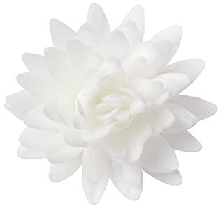 Dekora - 18 Essbare Blumen für Torte aus Esspapier - Essbare Oblaten für Torten aus Esspapier - Tortendeko Essbar - Weiß - 5,5 cm