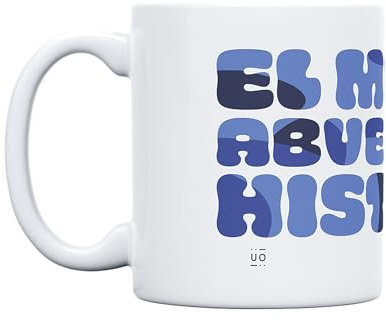 UO Taza de regalo con mensaje El Mejor Abuelo de la Historia, Regalo para Abuelos, Regalo para Padres, 350 ml, Cerámica