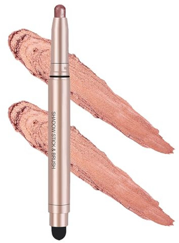 Metfdlaig Crayon ombre à paupières rose doré crème scintillant hautement pigmenté imperméable durable hypoallergénique