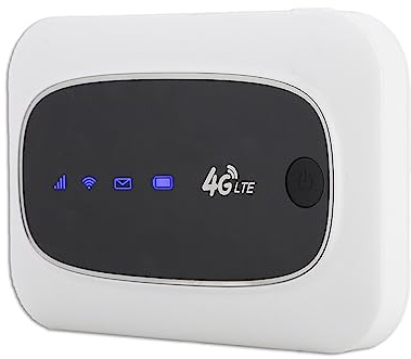 High Speed Portable WiFi Modem with 4G Wireless Mobile Router for Europe and Asia, Compact and Easy to Use (White)