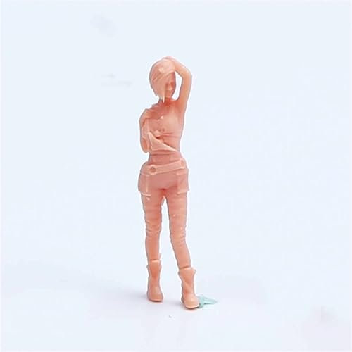 ZEDACAKAI Figurine 1/43 - Modèle de beauté décontracté en résine - Jeune homme - Belle fille - Kit de garage miniature à colorier - No9
