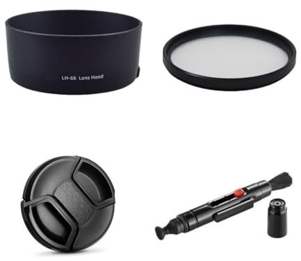 Set di accessori per fotocamera Canon EF 50 mm f/1.8 STM obiettivo con Canon 5D, 5D II, 5D III, 5D IV compreso ES-68 paraluce di ricambio, filtro MC UV, copriobiettivo, penna di pulizia