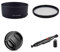 Ensemble d'accessoires pour appareil photo Canon EF 50 mm f/1.8 STM avec Canon 5D, 5D II, 5D III, 5D IV avec pare-soleil ES-68, filtre UV MC, capuchon d'objectif, stylo de nettoyage