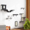 GOQELK Kletterwand Katzen-Katzen Kletterwand Set XXL, 6 Katzen Wandelemente,Katzen Wand Klettern Inklusive Katzenbaum, Hängematte, Katzenhöhle, Katzenbrücke, Kratzbrett und Kratzbaum