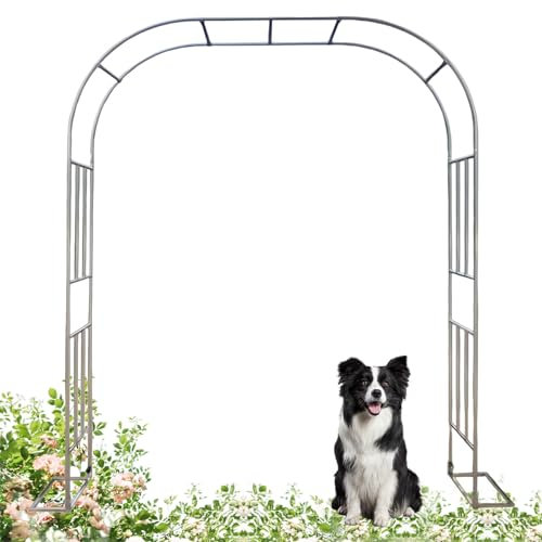 Gartenbogen - Wetterfest/Verrottungsbeständig/Stabil - Rosenspalier Torbogen Rosenbogen Aus Edelstahl Für Garten Dekoration(Size:120x240x40CM)