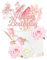 29Pcs Flower Cake Decorations, Happy Birthday Cake Toppers and Cake Balls Dried Flower Pink Cake Decorations for Birthday, Wedding Decorations