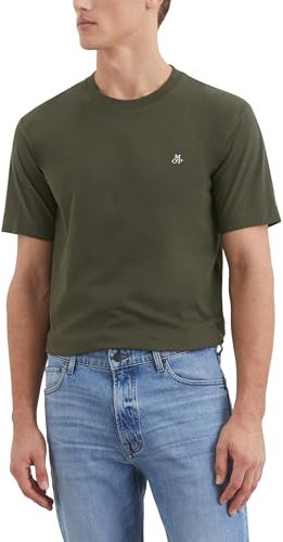 Marc O'Polo Herren T-Shirt aus Bio-Baumwolle Regular Fit, Grün (Neverland Iron), XL