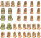 Kit de montage de ligne de frein, assortiment de 35 écrous de ligne de frein pour tuyau de frein de 3/16 (19 raccords) et 1/4 (16 raccords) pour tube de ligne de frein inversé (taille : 35 pièces)