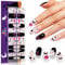 EBANKU Semi-Cured Gel Nail Strips, Halloween Nail Gel Strips, Nail Sticker Easy Apply for Salon-Quality Manicure Nail Art Stickers Wraps with Nail File and Nail Stick (Halloween Night)