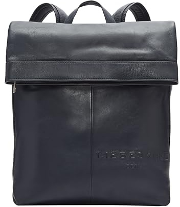 LIEBESKIND BERLIN Leder Rucksack Freizeitrucksack Elvira Backpack Cobalt Night dunkelblau