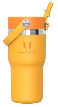 Sparrow Borraccia Termica con Cannuccia - 20Oz/30Oz/40Oz -Bicchiere Termico